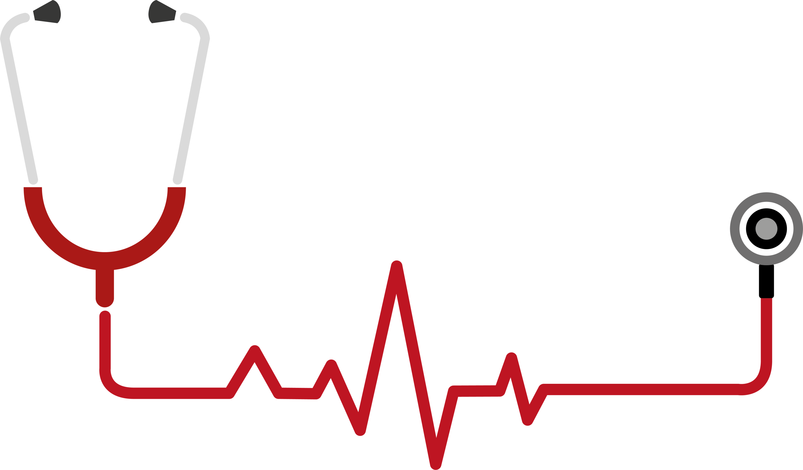 Stethoscoop heartbeat Stethoscoop met hartslaglijn